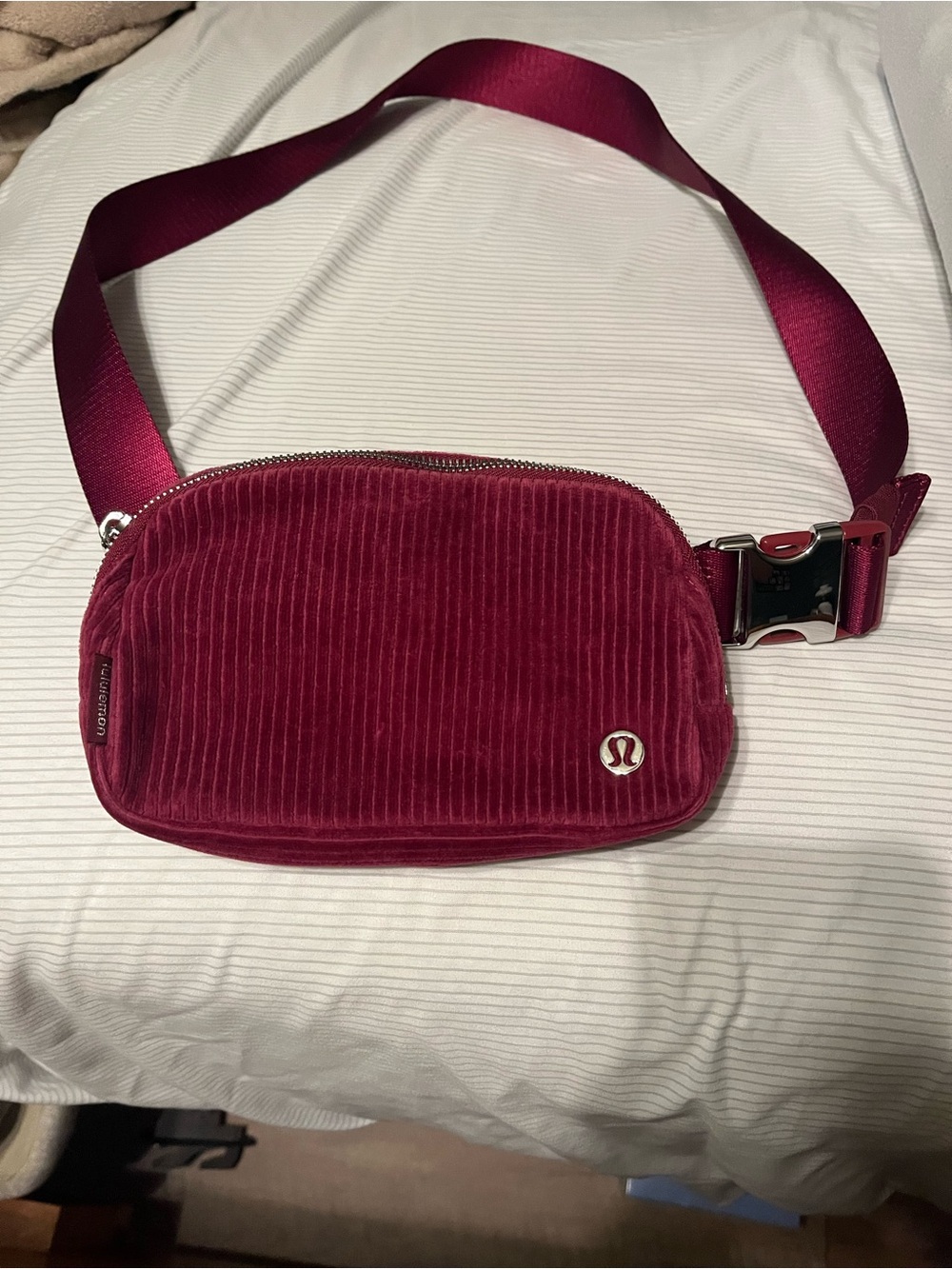 lululemon athletica Corduroy Belt Bag — Berry